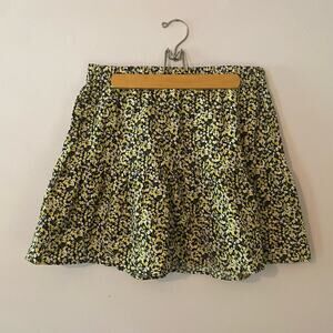 NWT Rails Chrysanthemum Black Yellow Tiered Floral Mini Skirt Women's size XL
